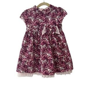 Laura Ashley Baby Girl Corduroy Rosette Dress Size 24 M